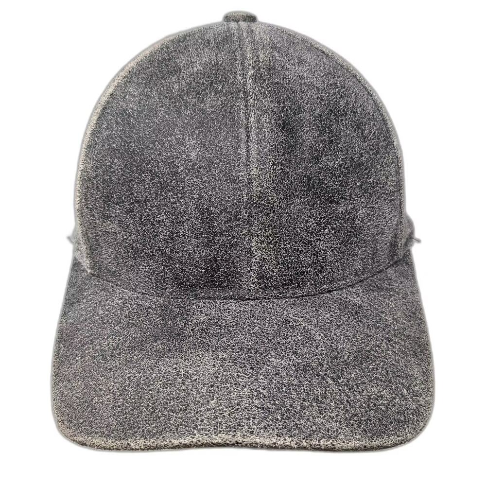 Olive & Pique Gray Genuine Cowhide Leather Baseball Cap Made in USA OSFA